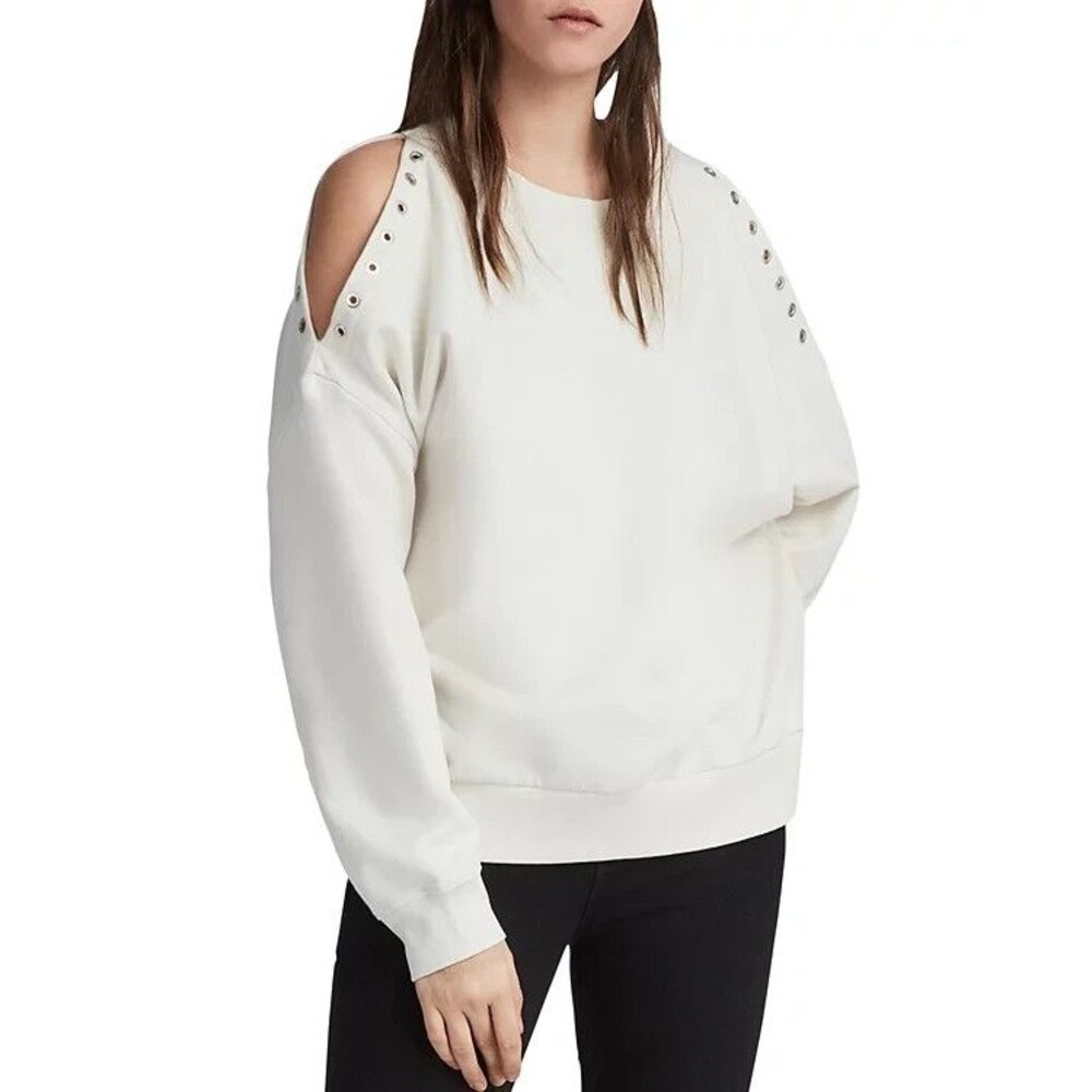 All Saints Medium sweatshirt sweater Cruz Unai Grommet Cold-Shoulder pullover